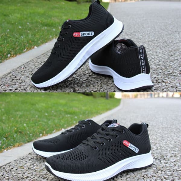 Åndbare Herre Vævede Sneakers Sportssko Grå Grey 41