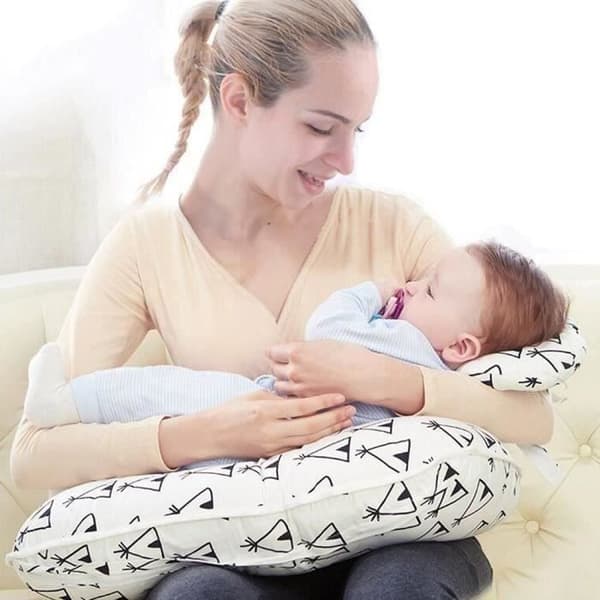 Multifunksjonell ammepute til baby, grønn pil, bomull, 56 * 37 cm