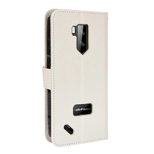 For Ulefone Armor X9 Diamanttekstur Skinntelefonveske White