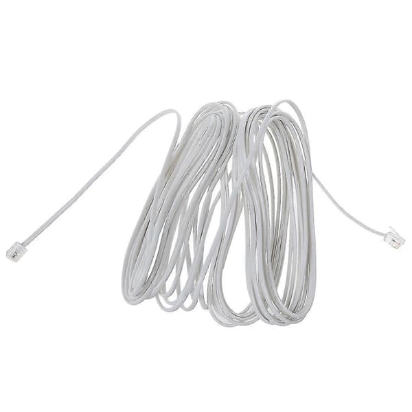 9m 30ft Rj11 6p2c Modulært Telefonkabel Hvid—ls
