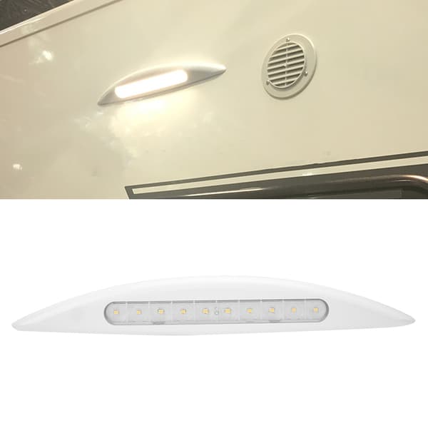 12V 5W Bil LED Vanntett Utendørs Veranda Markiselampe Gult Lys Hvit