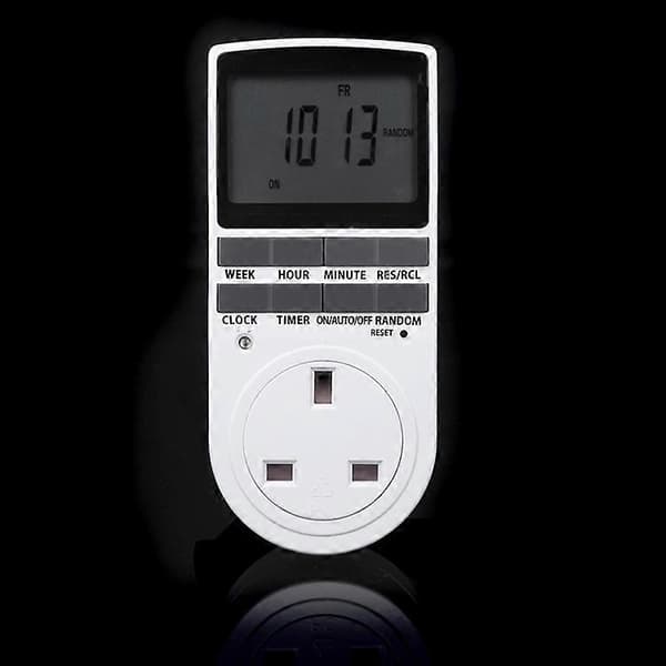 AC 230V Smart Home Plug-in LCD Display Ur Sommer Tid Funktion 12/24 Timer Udskiftelig Timer Switch Stikkontakt, Stik Not Specified