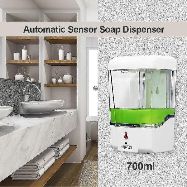 700 ml automatisk flytende såpedispenser batteridrevet offentlig smart sensor håndvask – ls