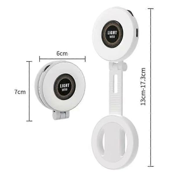 Sammenfoldelig Magnetisk Telefon Fyldlys White