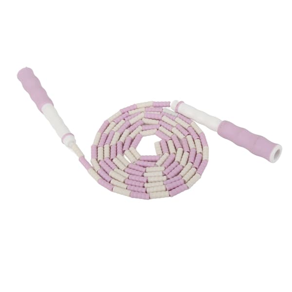 Justerbart hoppetau med segmenter, flokefritt, perler, fleksibelt PP-plast hoppetau for barn, lilla 0.2