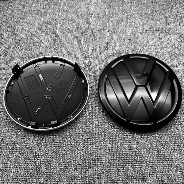 VW Frontgrill Emblem Passer Volkswagen Tiguan 2017-2020 Glans Sort Krom Bil Front Logo Erstatningsmærke silver