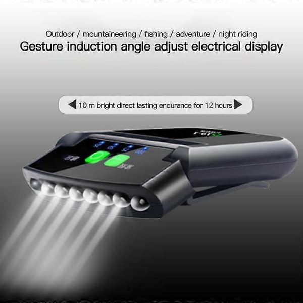 Vanntett 6 LED-hodelykt med USB oppladbar sensorhattklips Blendinglys for fiske Logg inn|Bli med—ls blue