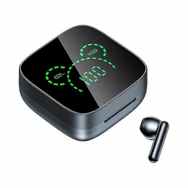 Trådløst bluetooth headset digitalt display lav latenstid in-ear bluetooth headset[ls] White