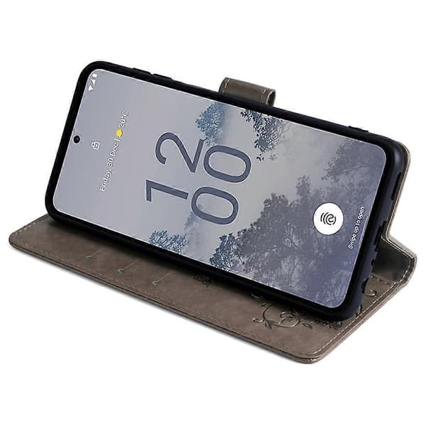 Til iPhone 16 etui med håndrem pung flip PU læder sommerfugl blomst telefoncover