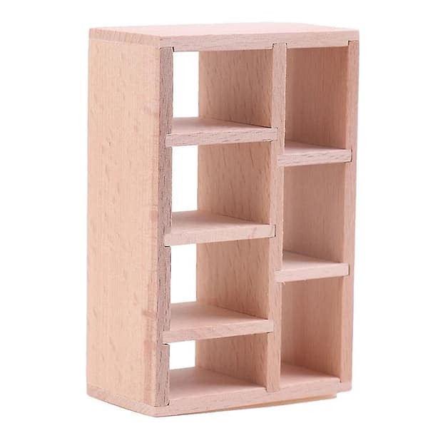 1/12 Dukkehus Miniatyr Møbler Multifunksjonelt Treskap Bokhylle For Lek