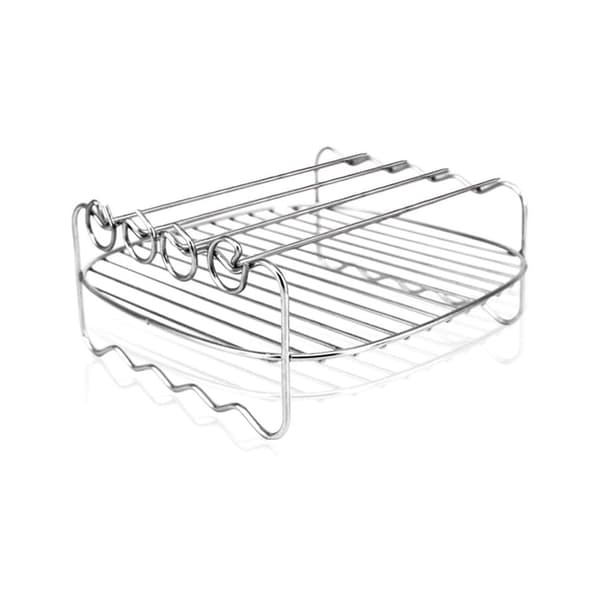 Frituregryde firkantet grill frituregryde tilbehør multifunktionelt stativ passer til de fleste 7 tommer, 4 stifter—ls