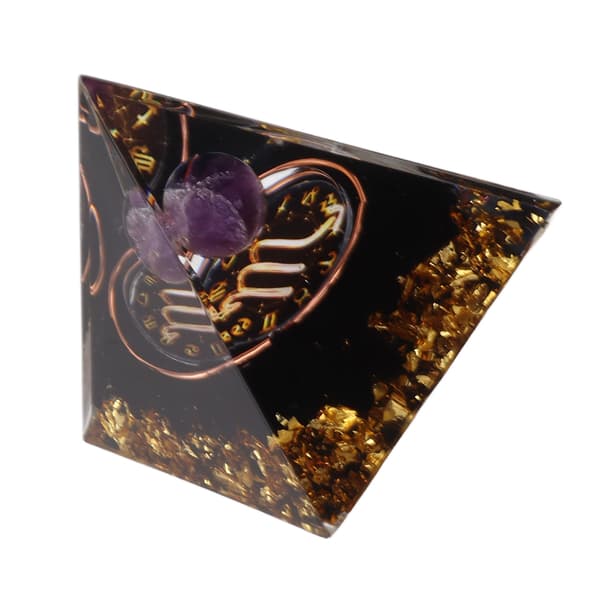 5 cm Orgonit Pyramide til Positiv Energi Healing Krystal Pyramide Meditation Orgonit Pyramider Chakra Stjernetegn Energigenerator Skorpion