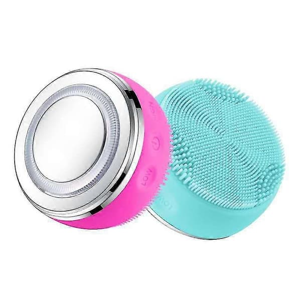 Ansigtsrensebørste Genopladelig silikone Eksfolierende Ansigtskrubber Vandtæt Rose Red