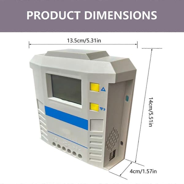 20A MPPT Solar Charge Controller Med Baggrundsbelyst Display Auto Solpanel Opladningsregulator Sikrer Effektiv Opladning Hvid—ls White