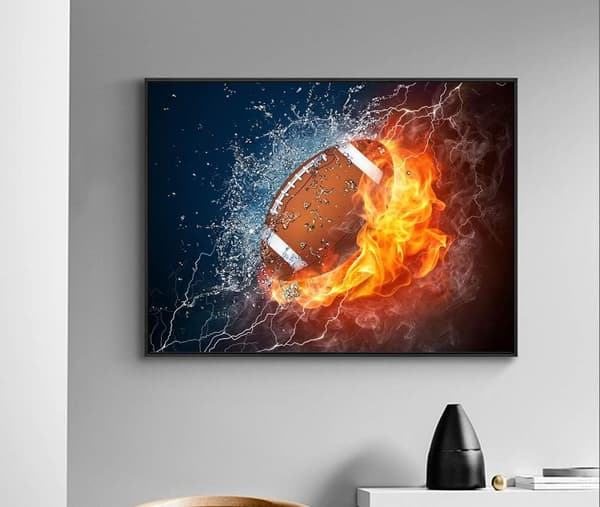 DIY 5D Diamantmaleri Fotball etter nummer-sett Full Drill for A