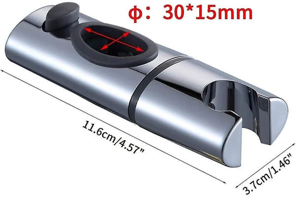 Krom Dusjhodeholder Dusjholder Klips På Dusjstang Hånddusjholder 360 Rotasjon For Bad Ovale—ls