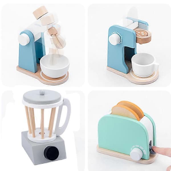 Lasten simulaatiokeittiölelu, keittiön leipäkoneen mehulingon setti, lasten leikkimökki [lelu] Bread machine