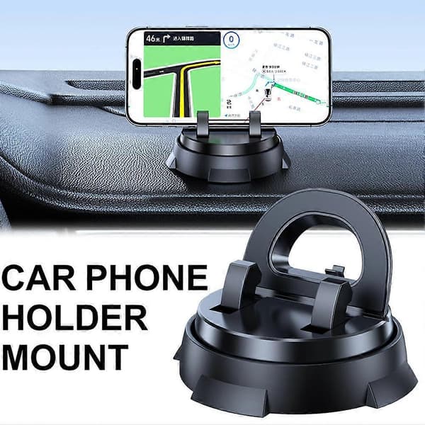 Universal biltelefonholder roterbar bilinstrumentpanel sklisikker sugekopp fast holder—ls