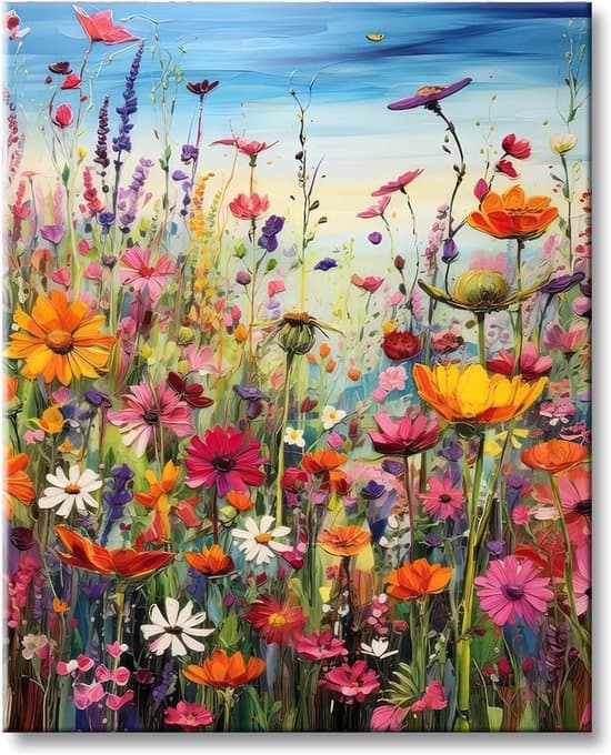 Timanttimaalaus Kukkia Käsityöpaketti Aikuisille 30 x 40 cm—ls