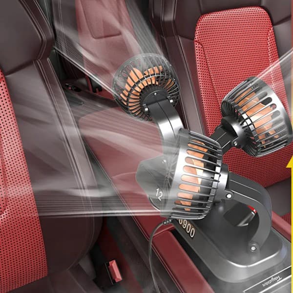 12V Bilventilator med Tre Blade, Bil Klimaanlæg Ventilator Radiator Køleventilator