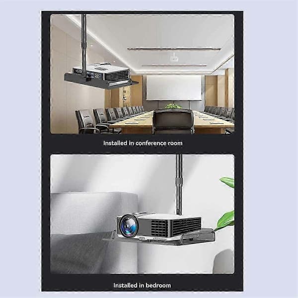Loftmonteringsbakke til projektor til kameraer og projektorer: Beslag til videokonferencebehov Black