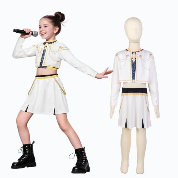 Demon Hunter K-POP Kostyme Halloween 140CM Kvinner Barn Kostyme-04
