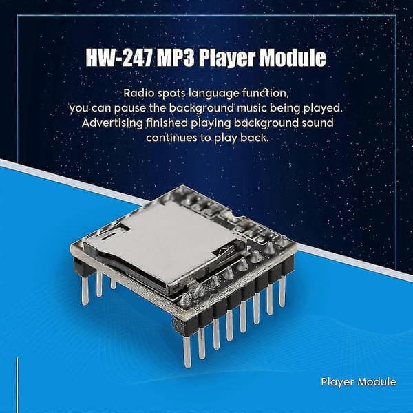Dfplayer Mini Mp3-afspillermodul til sort—ls