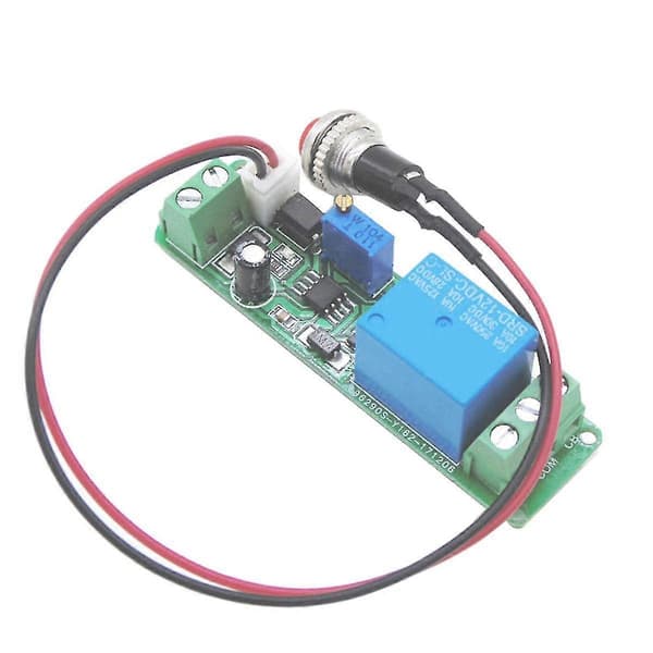 DC 12V Timing Timer Delay 1-10s Tidsjusterbart Relæ Med Indikatorlys Sluk Relæmodul Tr