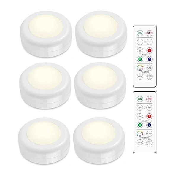 LED Spotlights Set – 6 stylish lamps with 2 practical remote controls