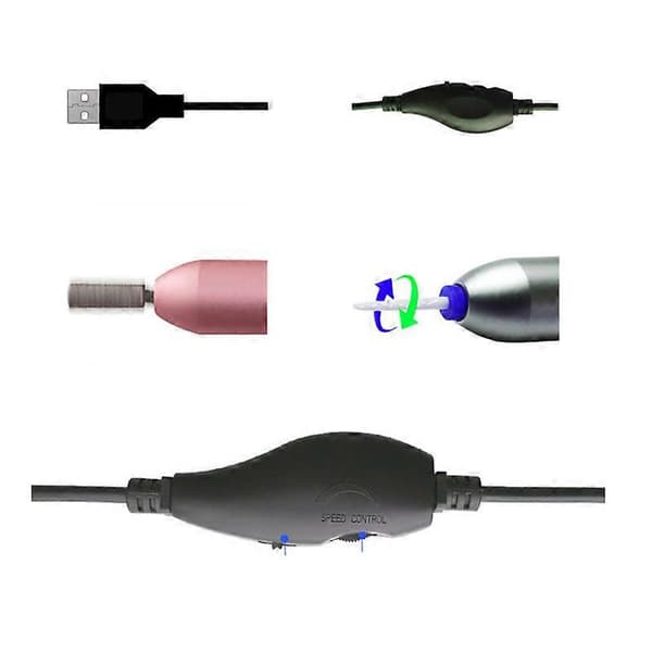 Professionel elektrisk neglefil neglebor sæt manicure poleringsformemaskine[ls] Silver