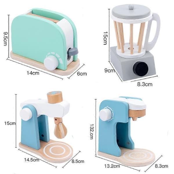 Lasten simulaatiokeittiölelu, keittiön leipäkoneen mehulingon setti, lasten leikkimökki [lelu] Bread machine