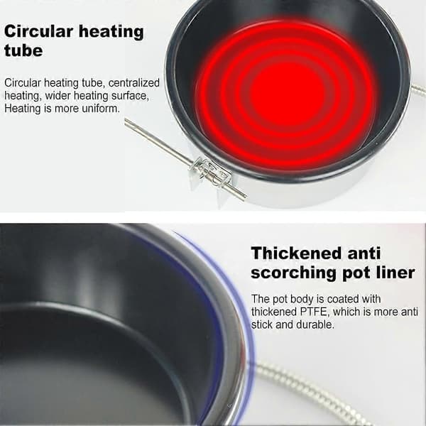 Popcornkedeludskiftning til varmluftspopcornmaskine, non-stick popcornkedel med ringvarmeelement, (3 huller-15 mm)—ls