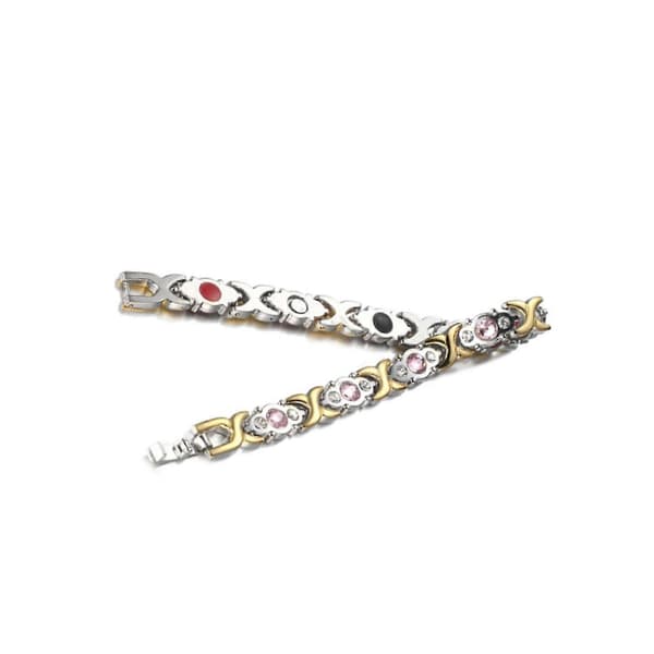 Kvinner Mote Legering Rhinestone Magnetisk Armbånd Armring Smykker Bursdagsgave—ls