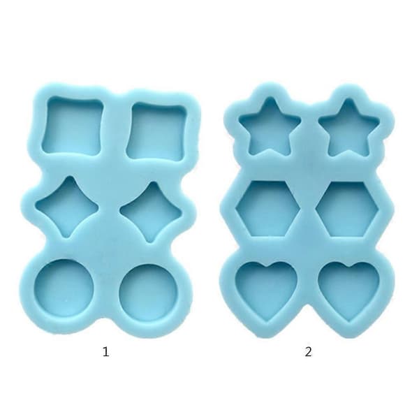 Krystall Epoxyharpiksform Håndlagde Øredobber Øredråper Dinglere Silikonform DIY—ls A set
