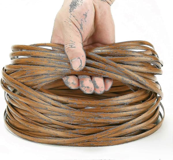 Plastik Rattan Reparationssæt 28m 120ft To-tonet Gradient til Møbelrestaurering Wood Grain
