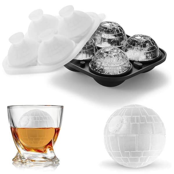 Isterningform i kugleform, sfærisk gave til mænd, sjov form cocktail stor isterningform til whisky, bourbonwhisky—ls