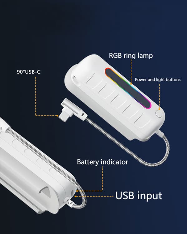 Kompatibel med Oculus/Meta Quest 2 og Quest, Elite Strap-lader, 5000 mAh hurtiglading og utvidet batteri for 2 timer