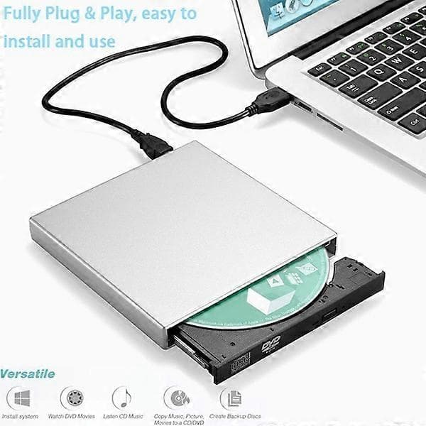 ZK-USB 2.0 Ekstern DVD ROM-drev CD RW-brænder DVD/Disc Combo-brænder bærbar computer – ls