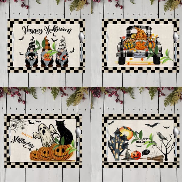 Lastebiltrær Halloween-servietter sett med 4, 12,6x16,5 tommer gresskar