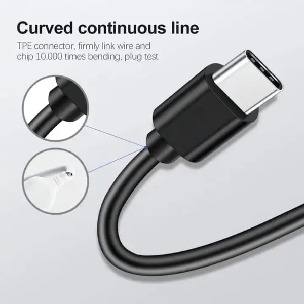 Samsung S20 ULTRA Lader USB-A til USB-C - Hurtiglader 1M - svart black