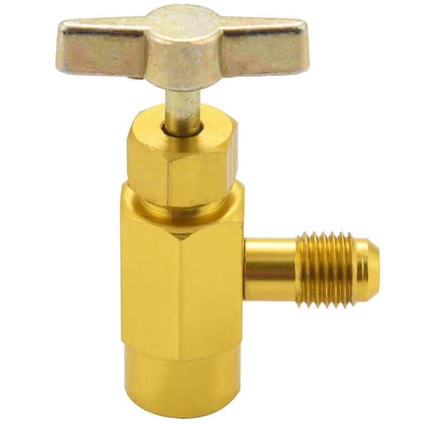 1/4 Sae M14 Gängadapter R-134A Bil Luftkonditionering Köldmedium Burköppnare js—ls