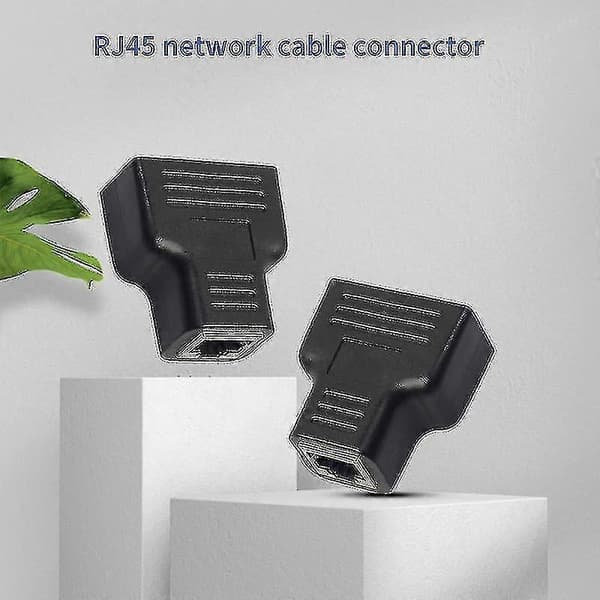 Ethernet Splitter 1 til 2 veje Dobbelt hunport Abs Stabil transmission Rj45 Lan-adapter til computer – ls