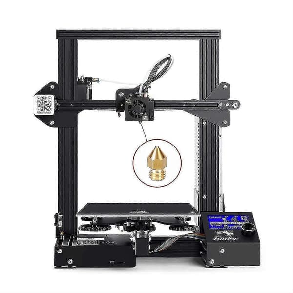 5 stk 0,4 mm 3D-skriver dyser i messing for Ender 3, Ender 5, Anet, Prusa—ls