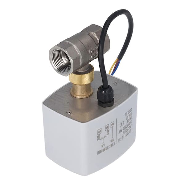 Motoriseret kugleventil 3-leder 2-styring Støjfri rustfri stålkrop DN20 Elektrisk kugleventil 3/4in AC220V