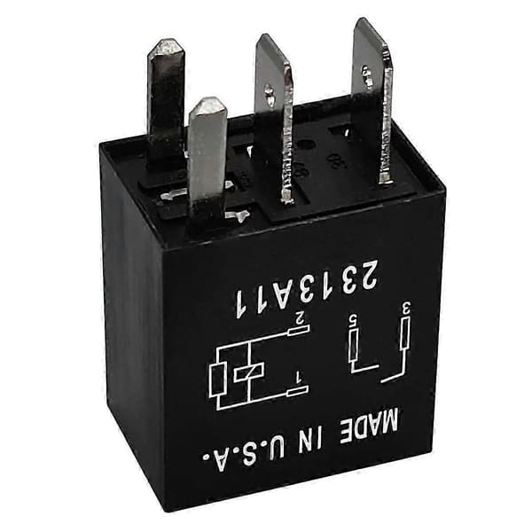 12VDC 4-pin bilrelé for viftekontrollapplikasjoner Black