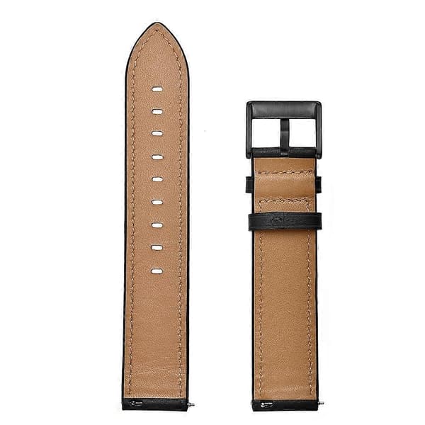 För Samsung Galaxy Watch 3 45mm Läderarmband Black