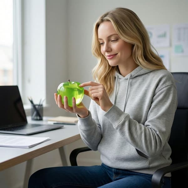 Grøn Æble Squishy Klar Squishy Stressaflaster Angstlindring Kontorskolelegetøj til Børn og Voksne (Grøn)—ls