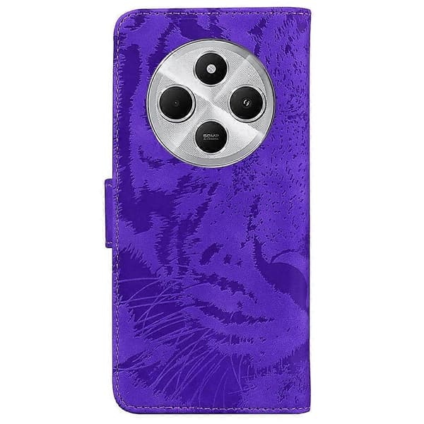 Skinndeksel med tigerpreg til Redmi 14C 4G Purple