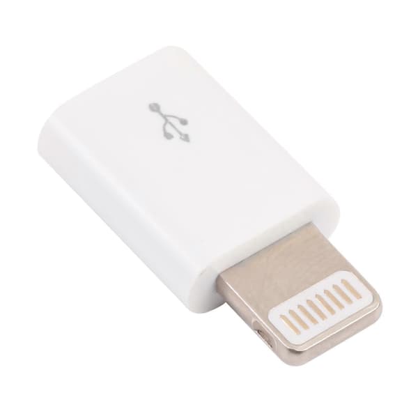 Micro USB hun til 8-benet han miniadapter (hvid) White