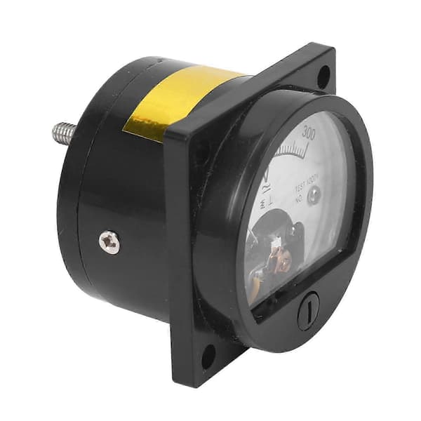 3X AC 0-300V Rund Analog Skive Panelmåler Voltmeter Sort Black